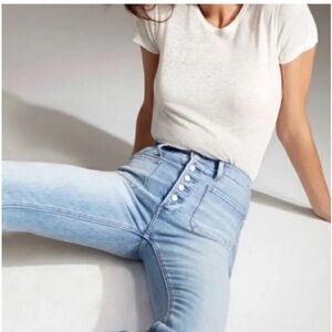 Denim Forum The Bailey High Rise Flare Crop